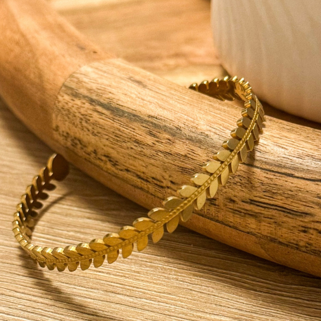 BRACCIALE FOGLIA DORATA