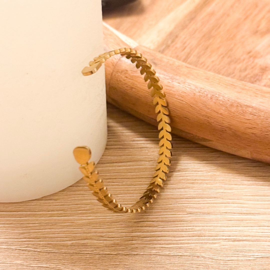 BRACCIALE FOGLIA DORATA